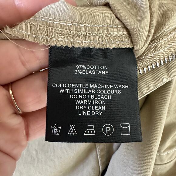 Luxe to kill cargo pants women's size US 8 tan khaki streetwear baggy 90's style - Picture 9 of 10